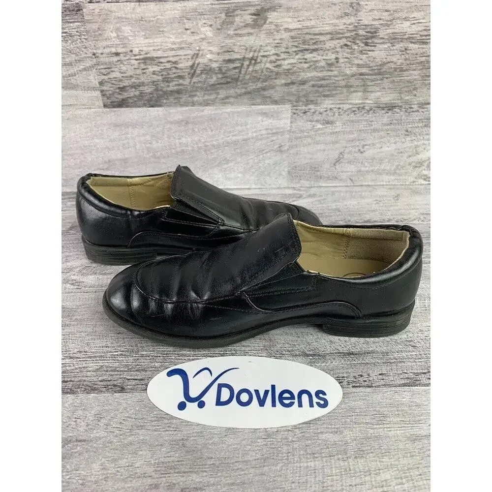 1901 Boys Black Dress Shoes Slip-On Size 1M